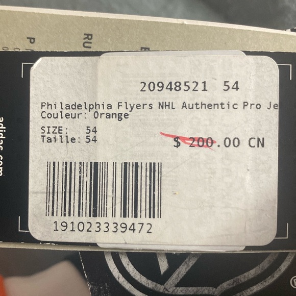 Philadelphia Flyers Nameless Jersey Brand New With Tags - Picture 6 of 6